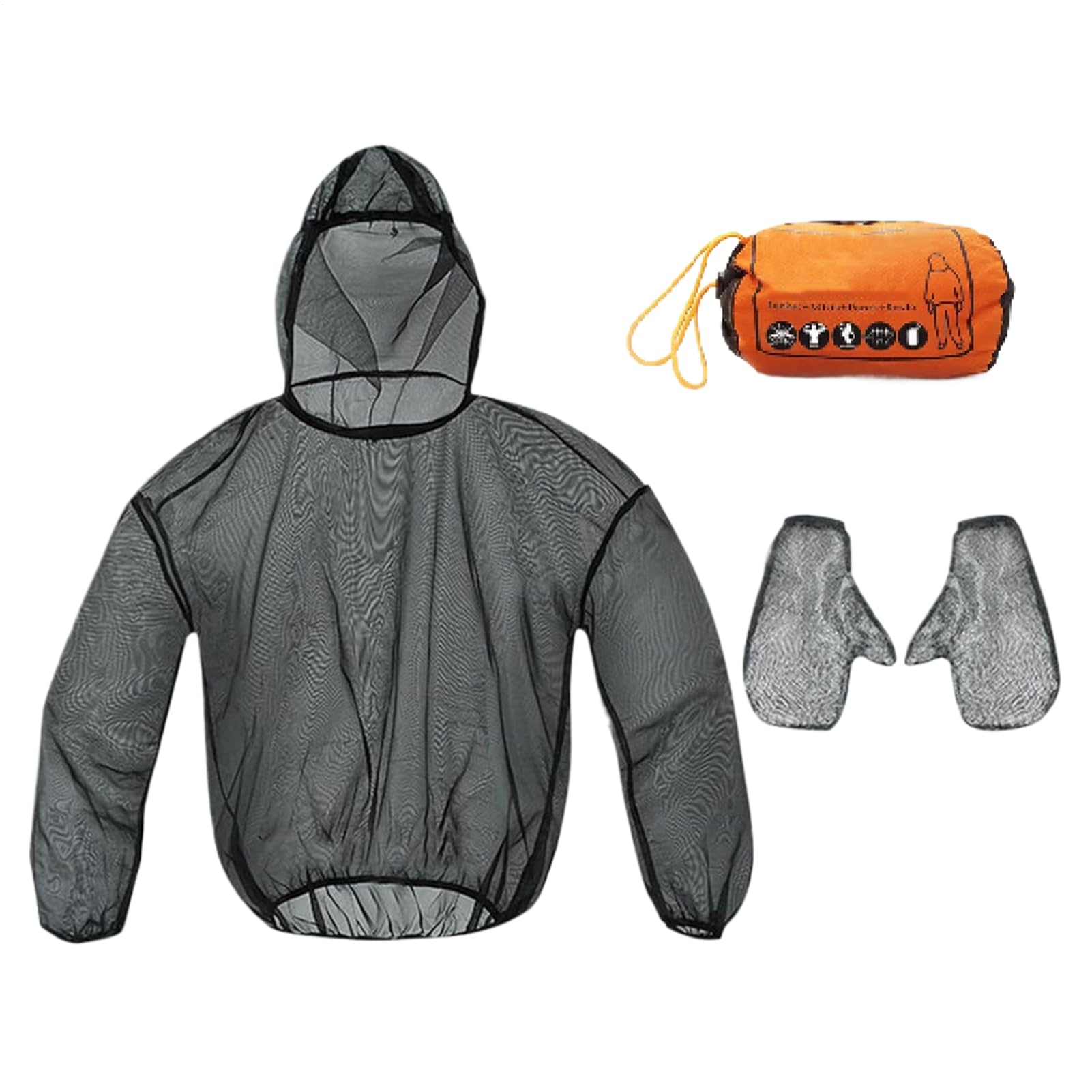 Maglietta anti-zanzara – Tuta con rete protettiva – Accessori da campagna traspiranti per avventure escursionismo pesca viaggi attività all'aperto unisex