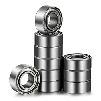 Bearing, R144-ZZ Bearing, 1/8inchx1/4 inchx7/64 inch, Miniature Ball Bearing Double Metal, R144ZZ Radial Ball Bearing 10 Pack