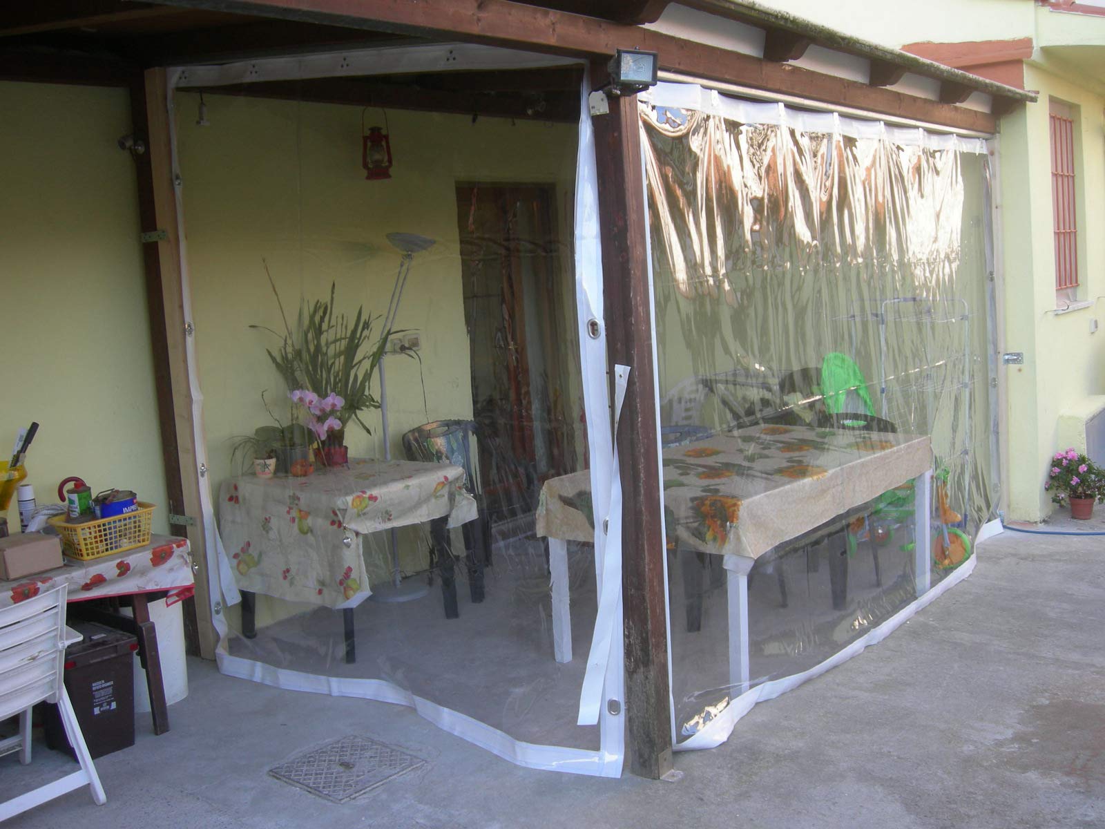 Telo trasparente 5 x 2 m - Tela PVC Cristal 1000 g/m² - Multiuso