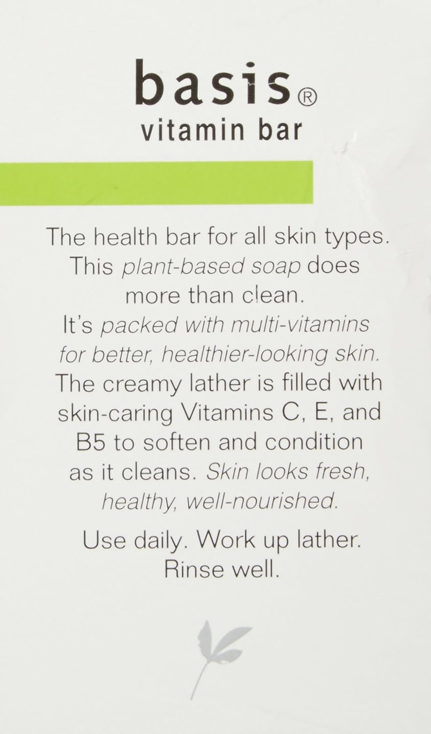 Basis Vitamin Soap Bar Cleans and Softens -- 4 oz image 2