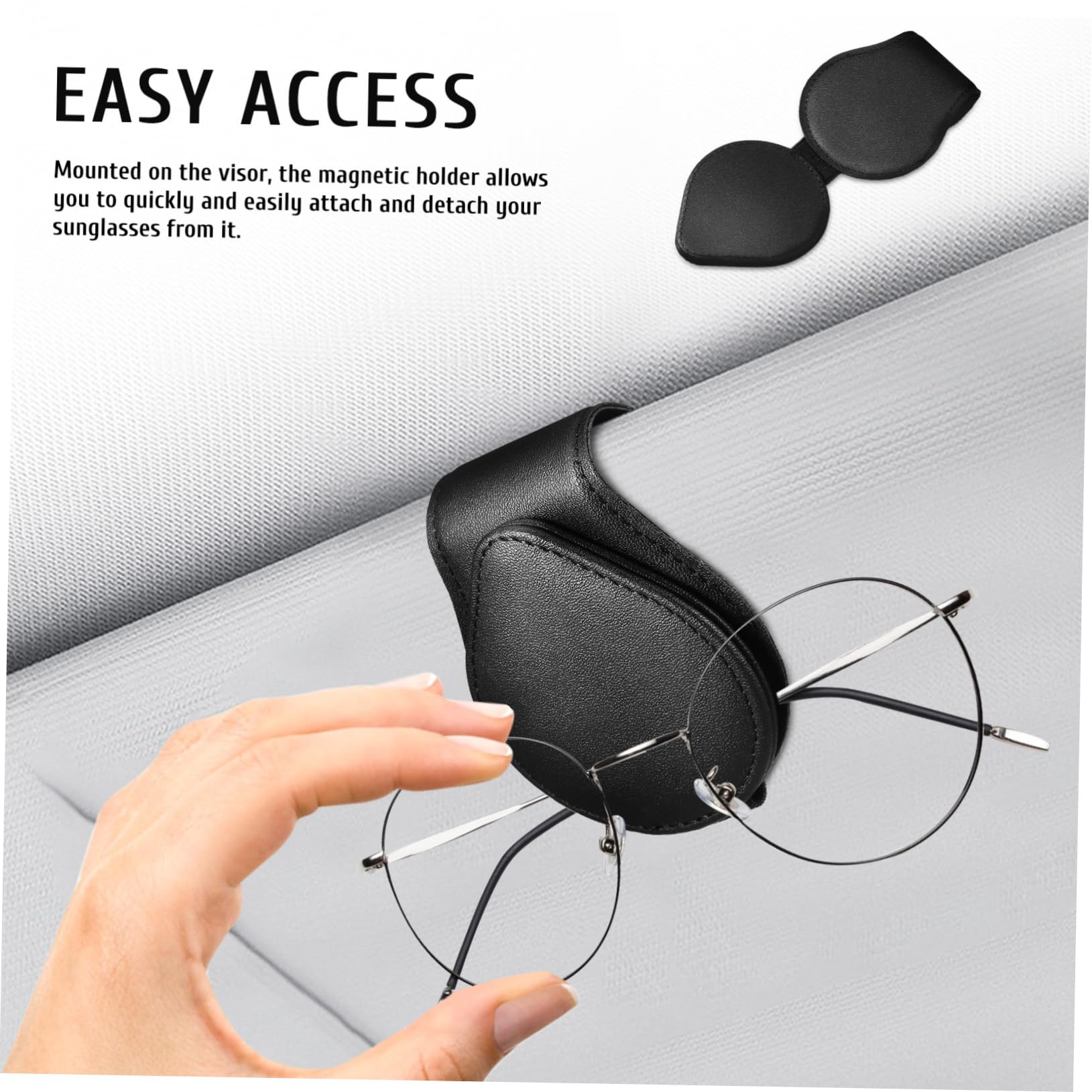 4piezas Soporte Magnético para Gafas De Sol Clip para Visera De Coche Organizador Interior para Gafas y Tarjetas Accesorio Práctico y Fácil De Usar