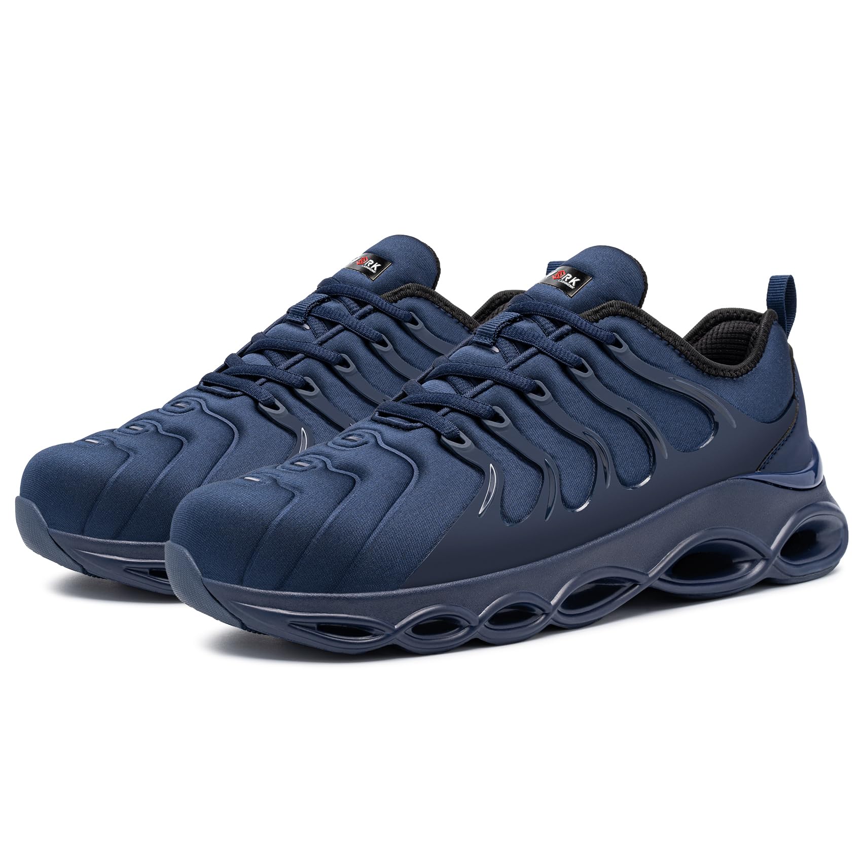 LARNMERN Scarpe Antinfortunistiche Donna Moda con Punta in Acciaio Scarpe Antinfortunistica Comodo Ammortizzazione Scarpe da Lavoro Leggere Traspiranti(Blu Navy,39EU)