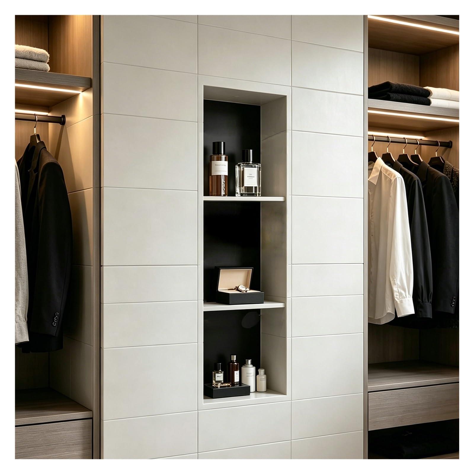 Niche de douche armoire de rangement encastrée et invisible mur