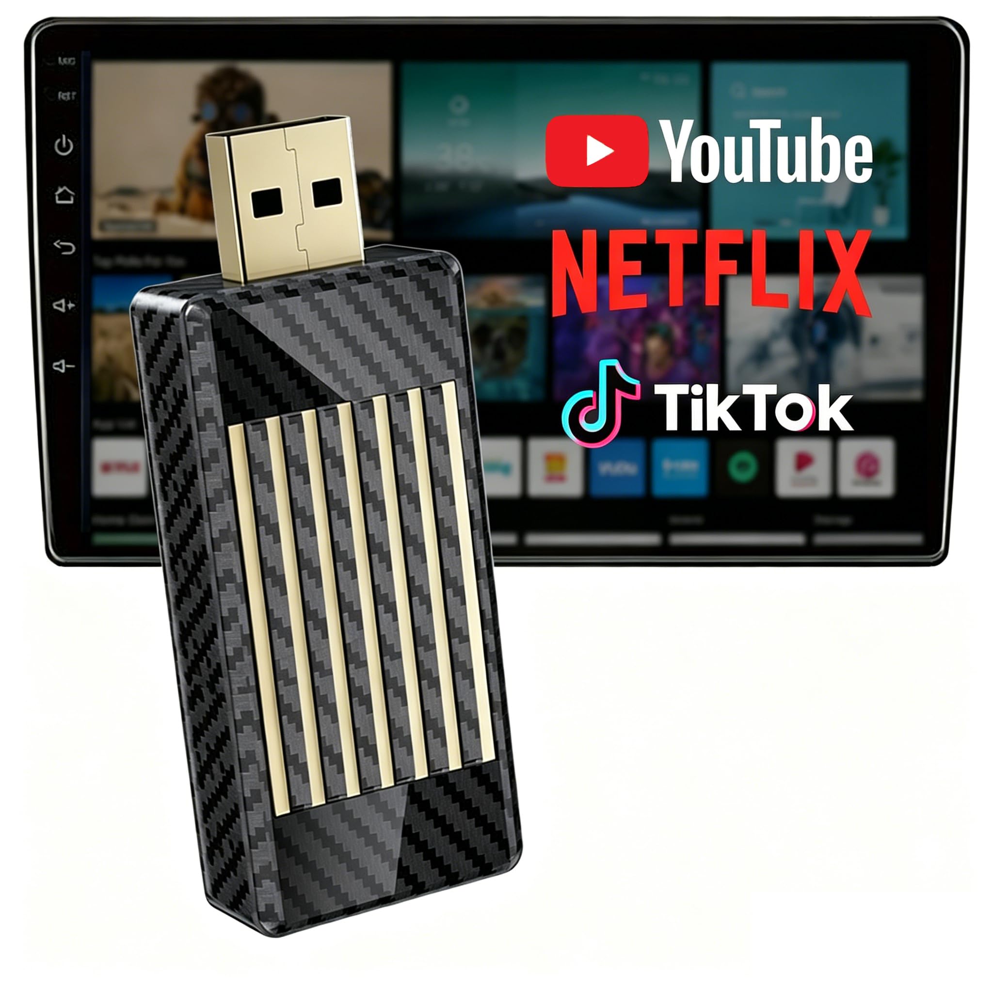 Wireless CarPlay Android Auto Adapter AI Magic Box, Built-in Play Store Netflix YouTube TikTok, HD Screen Mirroring, Plug and Play Video Adapter for OEM Factory Wired CarPlay Vehicles-image-47