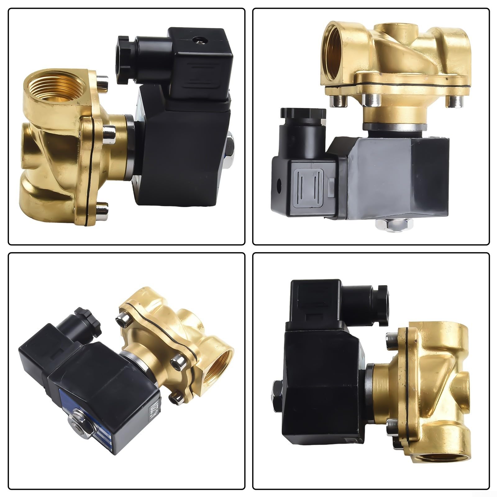 Valvola solenoide in ottone, valvola elettromagnetica corpo in ottone per controllo dell'acqua, elettrovalvola idraulica per sistemi di irrigazione