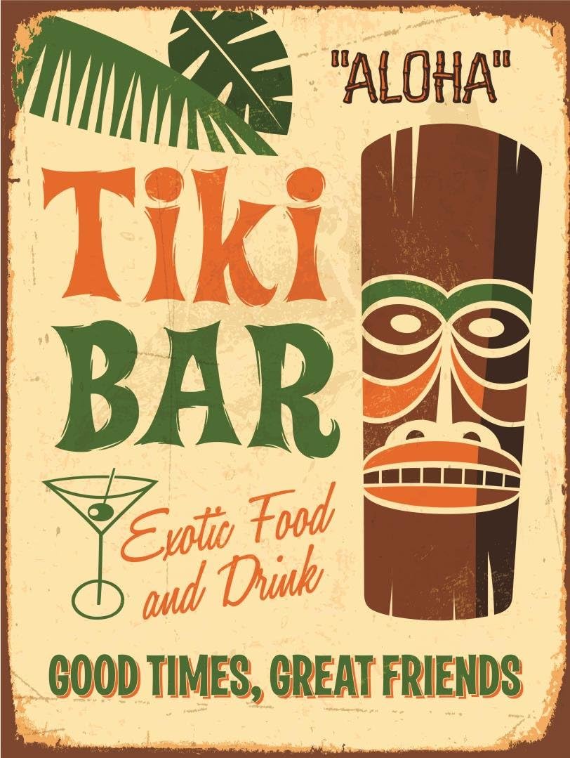 PT074T2 Photo Frame with Tiki Bar Design – Beige – 40 x 30 x 1 cm