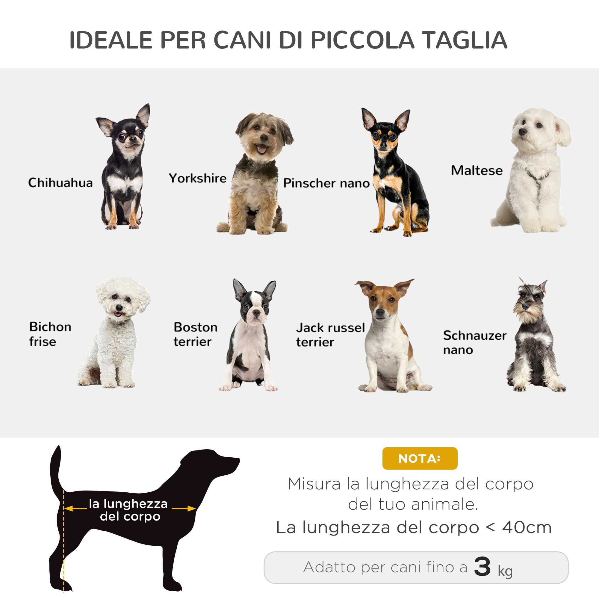 PawHut Divano per Animali Domestici con Vano Portaoggetti, Nero e Bianco, 57x34x36cm