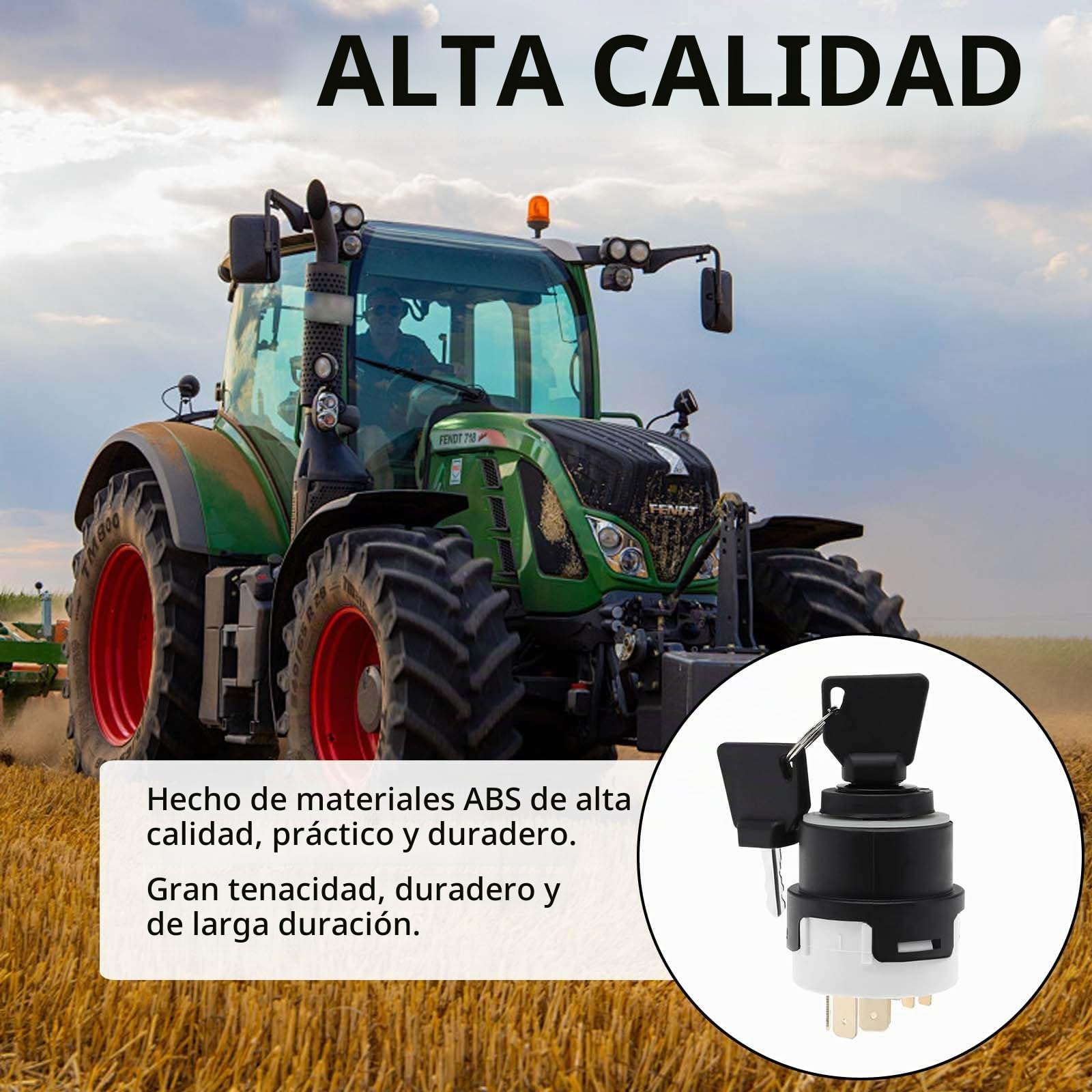 Interruptor De Encendido, Cerradura De Encendido 12/24V De Arranque Incandescente Para Agrícola Maquinaria De Construcción De Llaves Adecuado Para Deutz DX 07 Same Case Zettelmeyer Schaeff