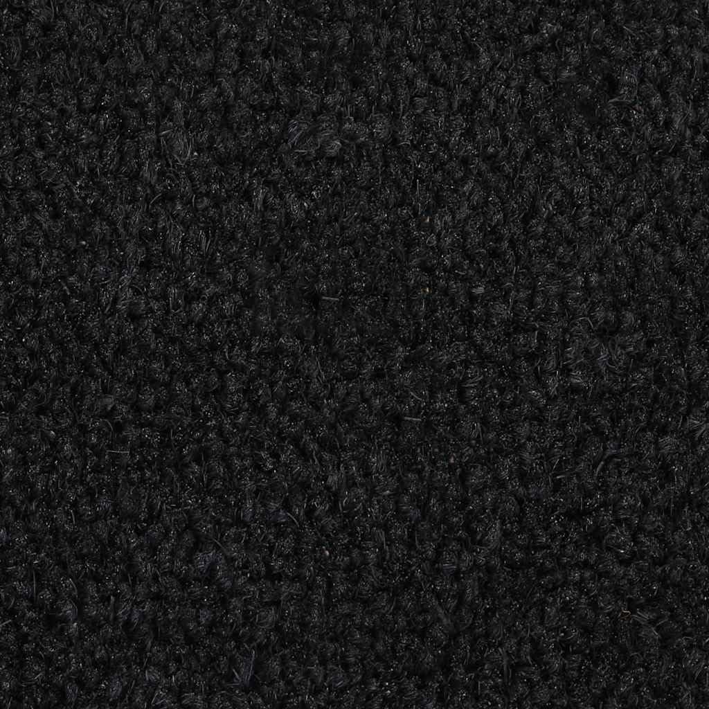 Felpudo de fibra de coco semicircular 50x80 cm | Fondo de PVC antideslizante, aspirable, plegable, adecuado para interiores y exteriores