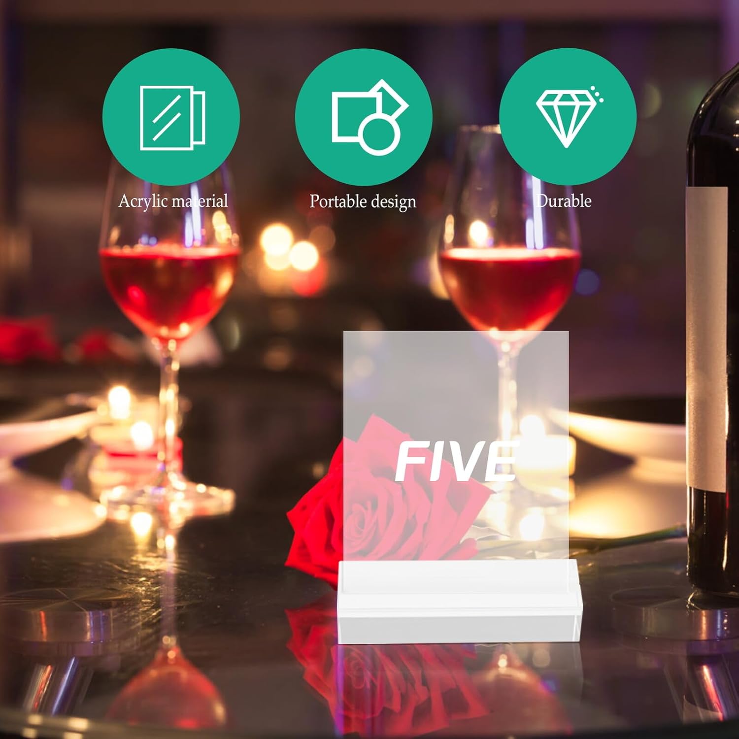 Acrylic Photo Card Holder Base 10cm Business Memo Stand Postcard Slot Display for Office Wedding Party Table Sign Holders 10pcsNO.2949