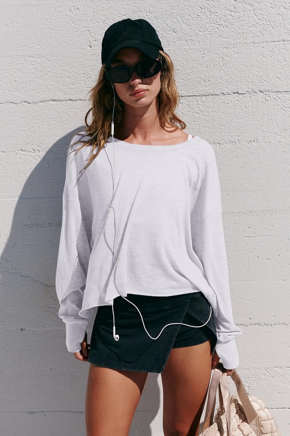 LASLULU Womens Open Back Long Sleeve Workout Tops Athletic Shirts Boat Neck Casual Running Tee Y2k Yoga Gym Tops - Image 5