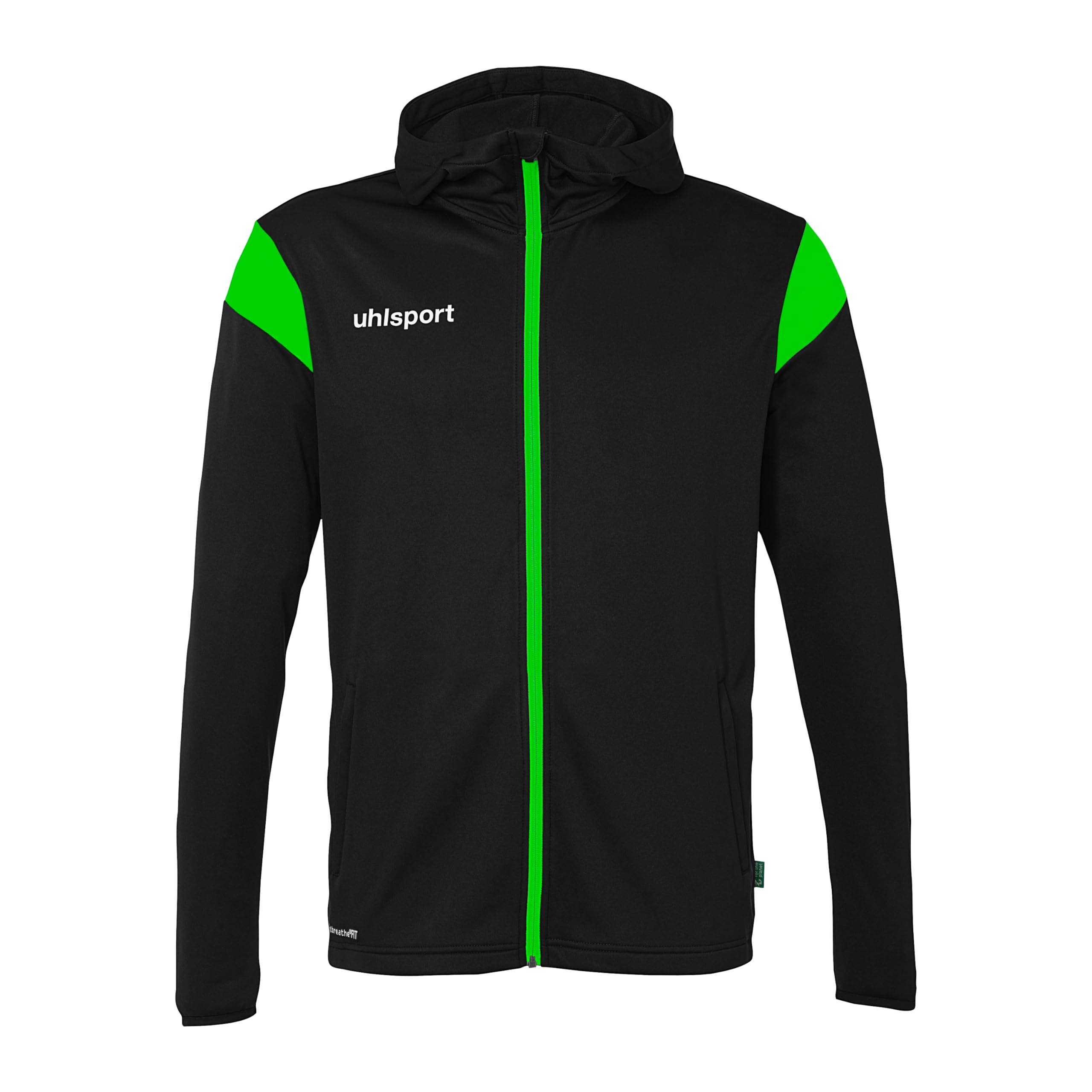 uhlsport Fußball Squad 27 Track Hood Jacke Unisex Trainings-Jacke Sport-Jacke Sweat-Shirt mit Kapuze und Stehkragen