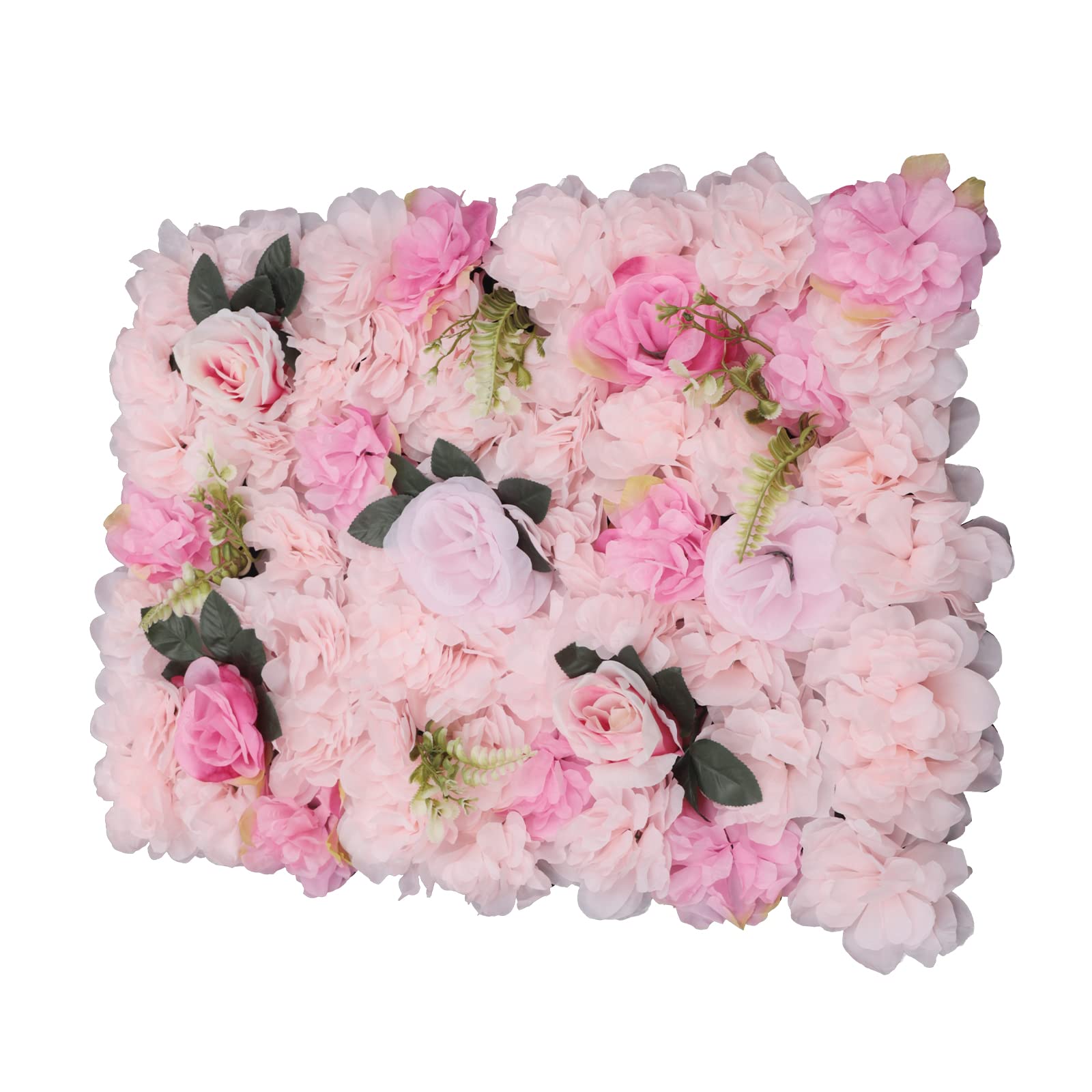 Fiori artificiali da parete, 12 pezzi, 60 x 40 cm, sfondo di fiori artificiali in seta con rose e dalie, set di pannelli decorativi da parete per matrimoni, feste di compleanno, rosa chiaro con
