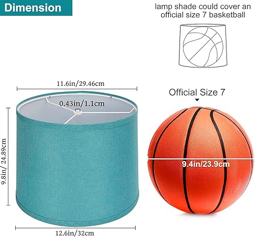 Miniatura 2 de Juego de 2 pantallas de lámpara azules para lámparas de mesa, lámparas de pie, 11.6 pulgadas superior x 12.6 pulgadas inferior x 9.8 pulgadas de