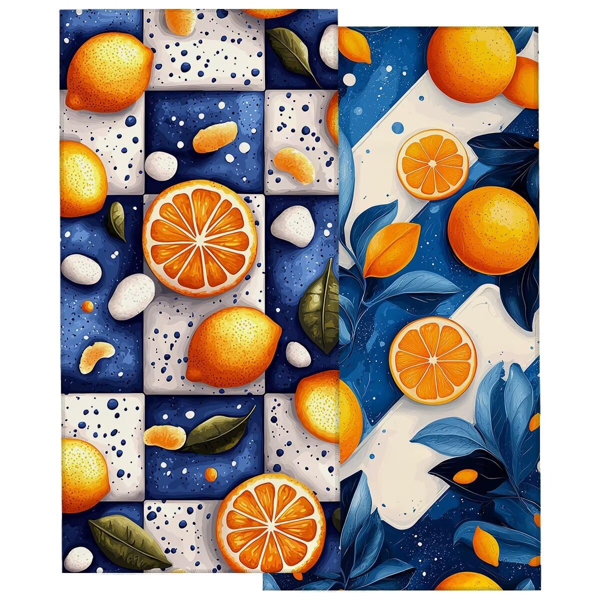 Telo Mare Microfibra, Telo Mare Grande 90x200cm 2 Pezzi, Asciugamano Palestra Donna Asciugatura Rapida, Antisabbia Asciugamano Microfibra, Leggero Asciugamani Palestra per Regalo Donna (Frutta) -4462