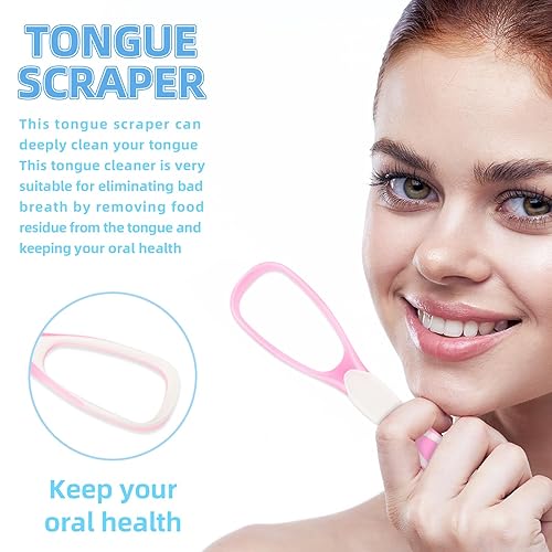 Miniatura 3 de 6 raspadores de lengua para adultos, limpiador de lengua para cuidado bucal, limpiador de lengua ayuda a reducir el mal aliento y el aliento fresco,