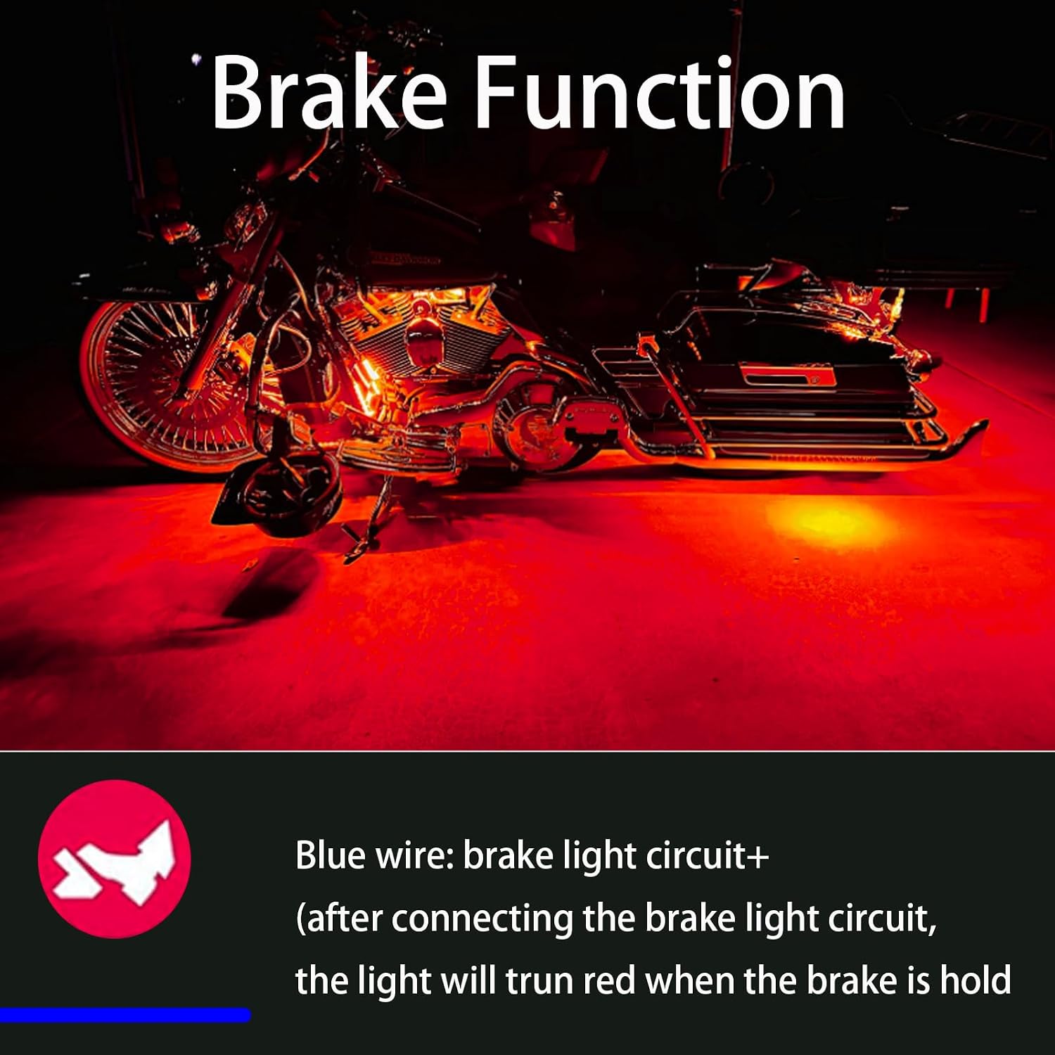 18 Kinds of Color Dual Remote RGB Music Controller for Motorcycle LED Accent Strip Light with Brake Function