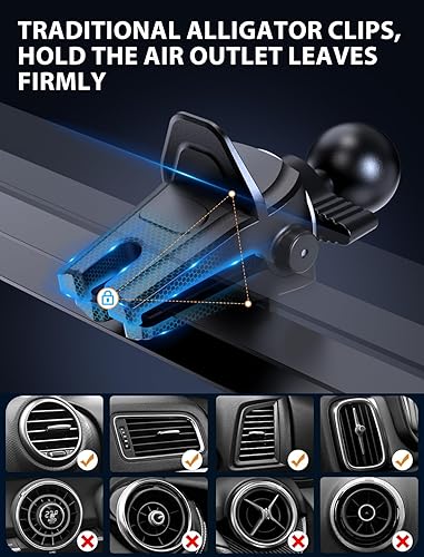 Miniatura 7 de Wireless Car Charger, MOKPR 15W Fast Charging Auto-Clamping Car Charger Phone Mount Air Vent Cell Phone Holder Compatible iPhone 16/15/14/13/13