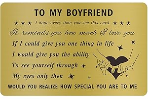 Sentimental Christmas Card Gift for Boyfriend - Express Your Love with Romantic Words