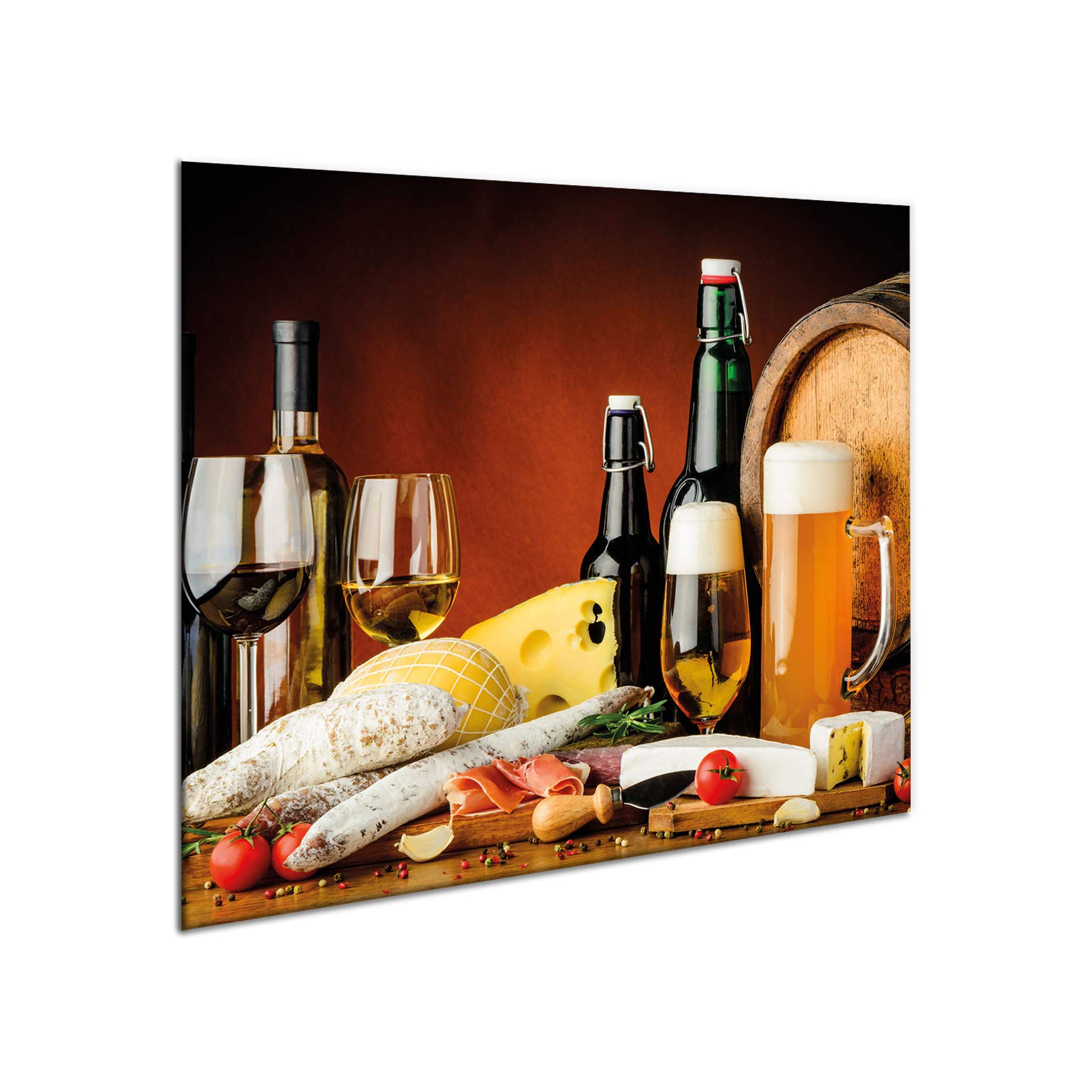 Ceramic Induction Hob Protector Cover 60 cm x 52 cm | Kitchen Wall Splashback | Large Chopping Board | Universal Tempered Glass Panel | Worktop Saver | Food Preparation | Sink Cover | by semUp