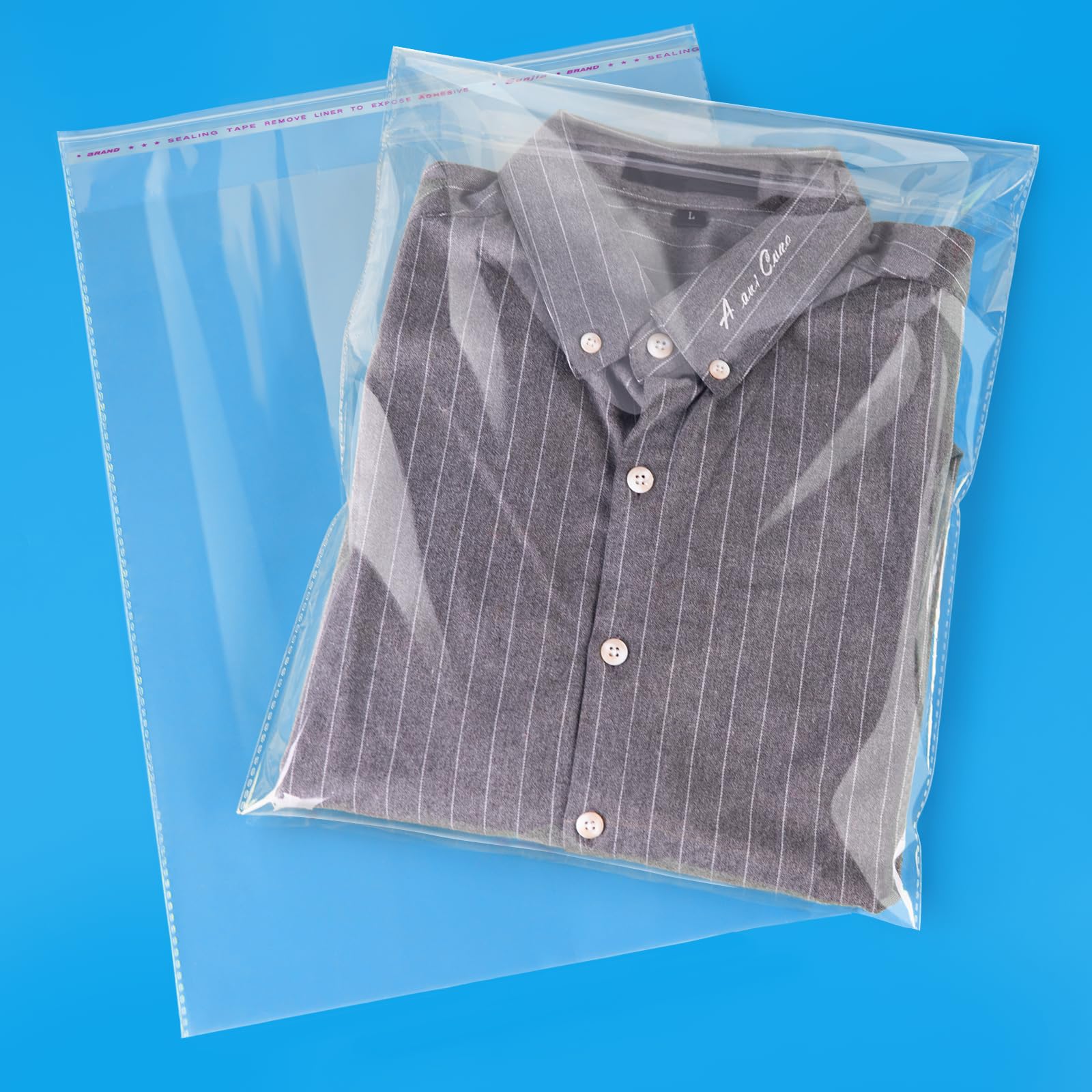Sacs cellophane transparents 30x38 cm refermables pour vêtements | Lot de 120