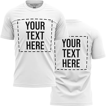 Custom Shirt for Men, Custom Work Shirts, Customized T-Shirts, Design Your Own Shirts, Front & Back Printing Black