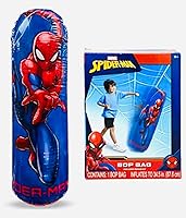Spider-Man 36 Inch Inflatable Bop Bag for Kids - Self-Righting Punching Bag Exercise Toy with Repair Kit