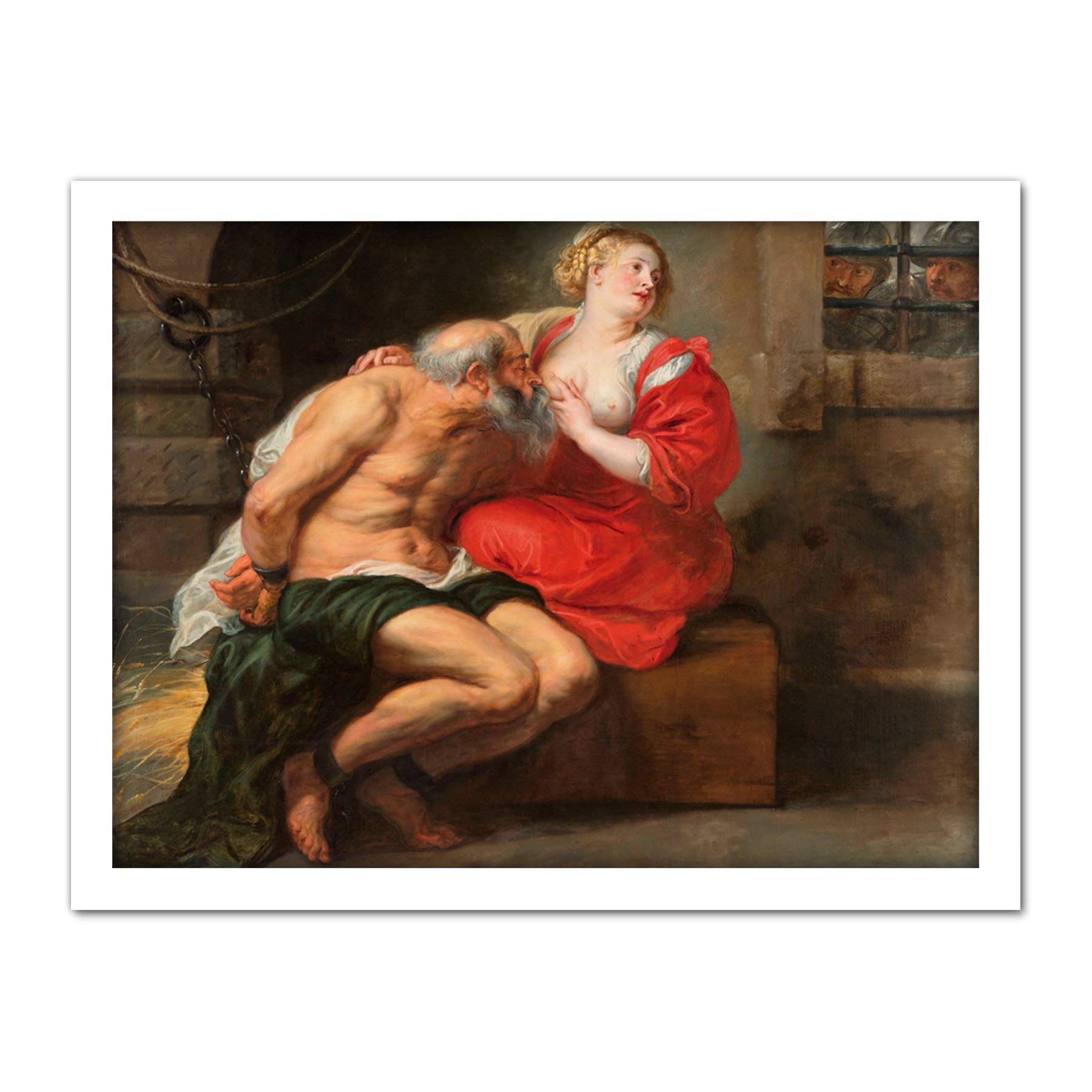 Artery8 Peter Paul Rubens Cimon And Pero Roman Charity Artwork Framed Wall Art Print 18X24 Inch