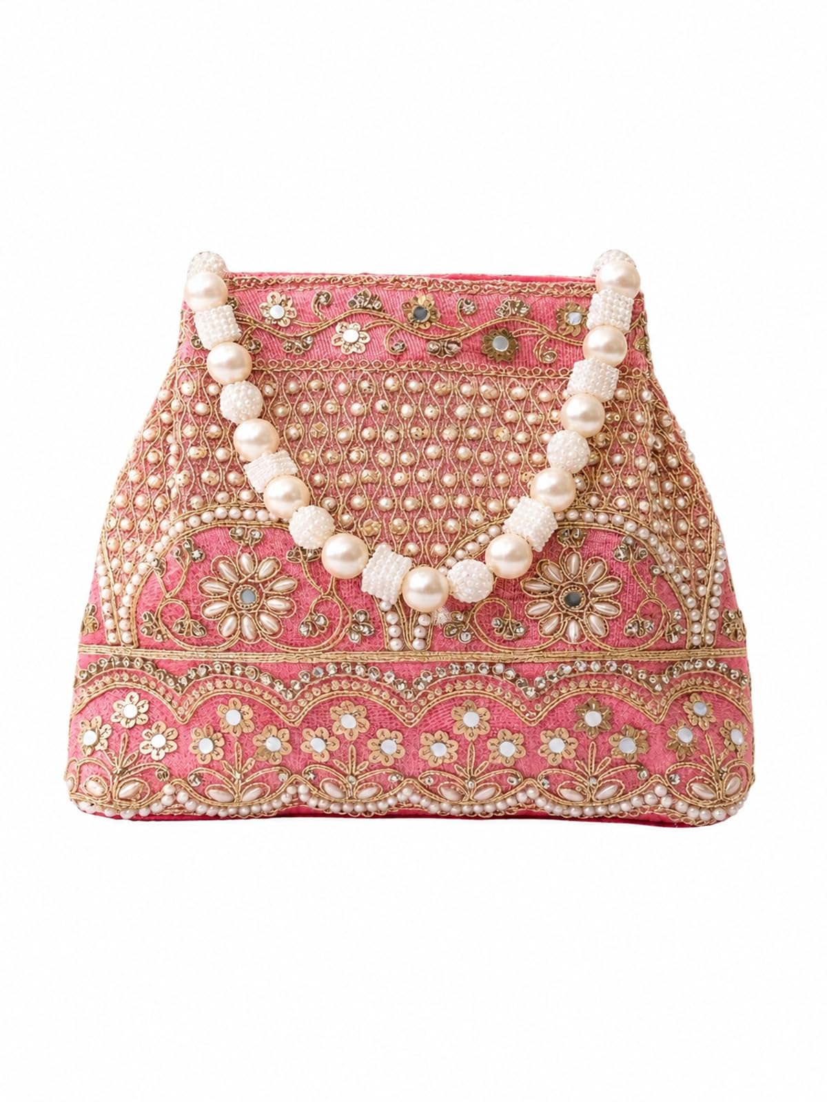 sugarfrill Embroidered Potli| Pink Potli Handbags For Women | Potli Bags For Ladies For Wedding | Potli Bags For Women | Wedding Bags For Woman |Potli Bag For Ladies For Marriage-picture-55