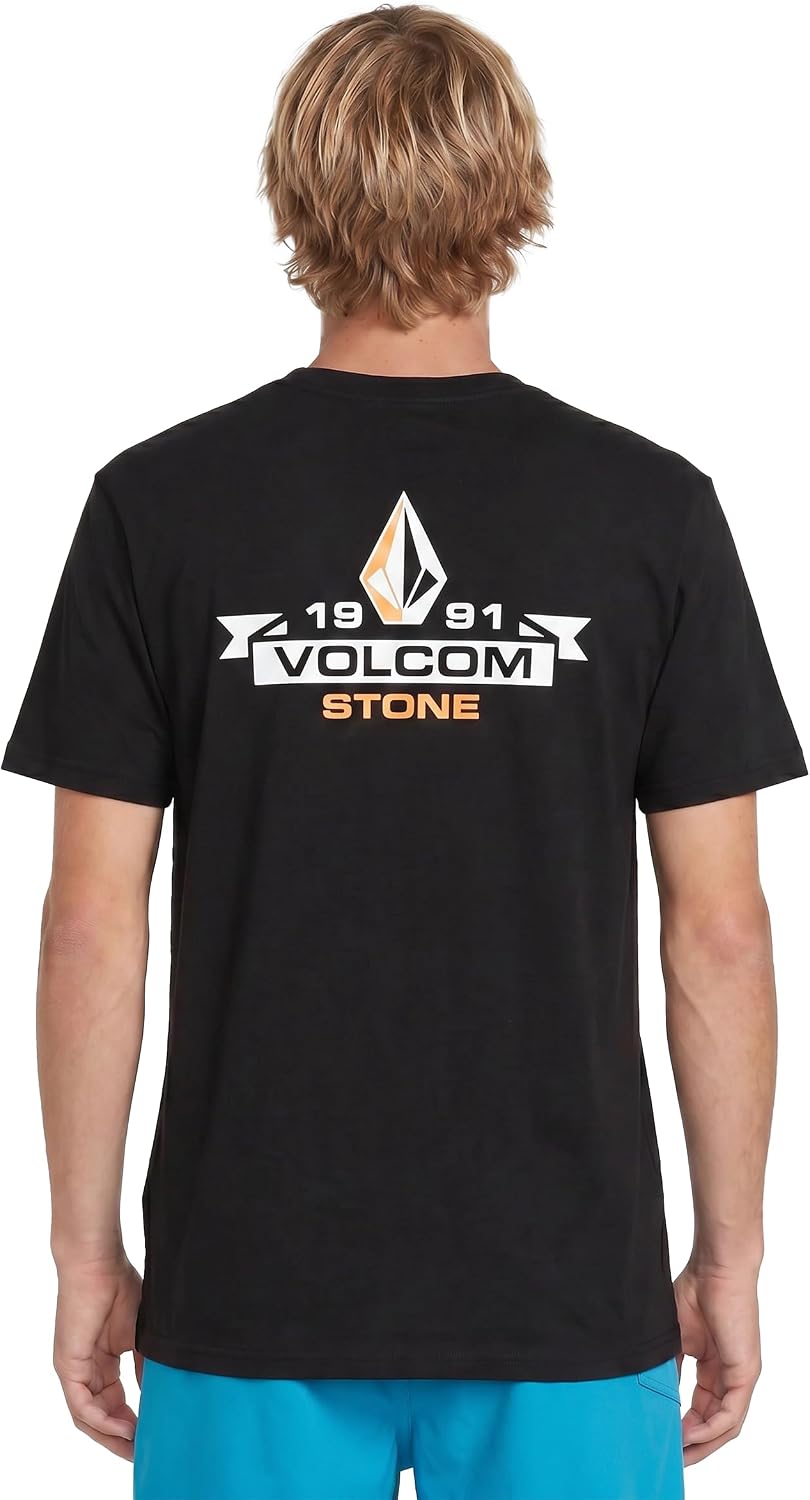 Volcom Men's Blaquedout Short Sleeve T-Shirt – Lightweight Soft Cotton Tee