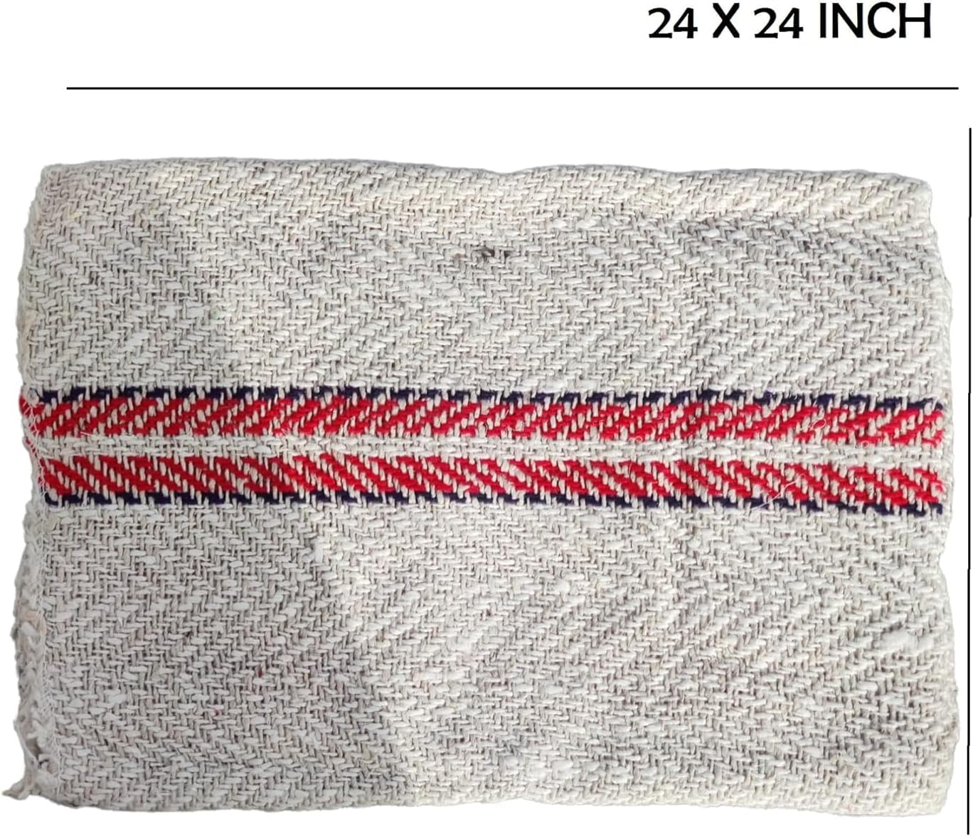 Pure Cotton Floor Cleaning Duster Set of 6 Pieces Off White Pack of 6 Pcs Indian Mop Sweeping Cloth (24x24-inch)