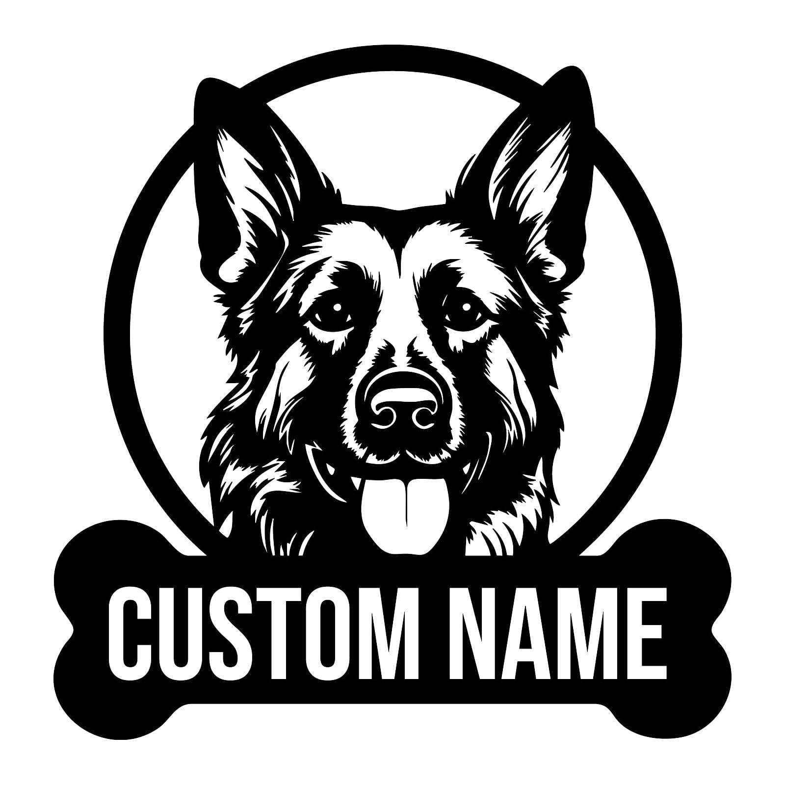 Personalized German Shepherd Metal Sign – Custom Dog Name Plaque for Home, Yard, Bar or Patio – Outdoor Wall Art Gift for German Shepherd Lovers (Style-2)
