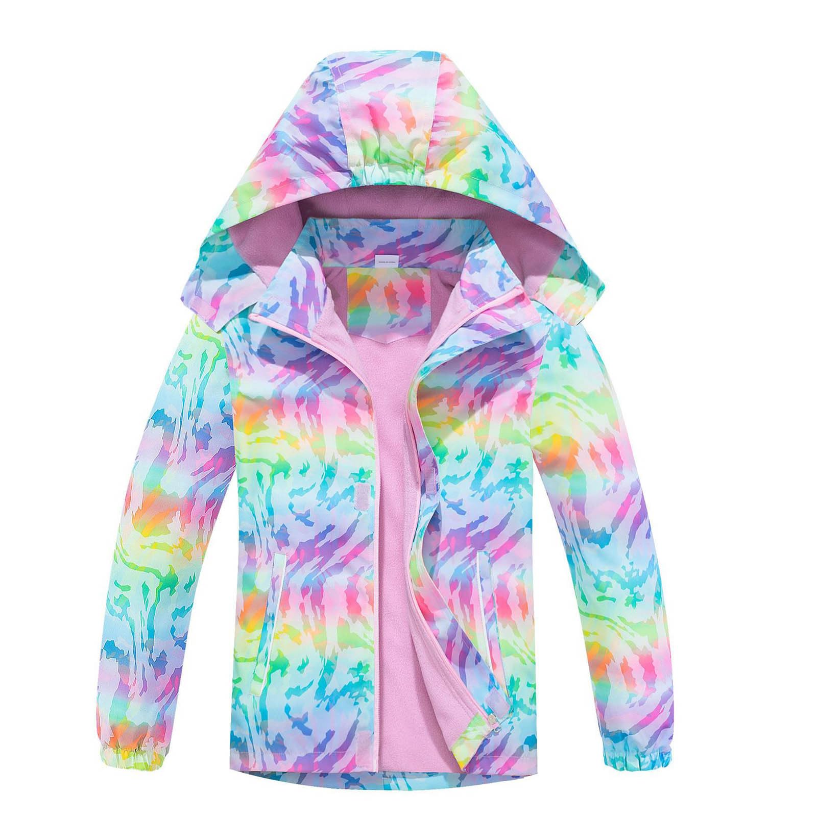 WWricotta Giacca Softshell Giacca antipioggia da ragazza Giacca invernale per bambini Giacca di transizione con giacca in pile traspirante e impermeabile con cappuccio441