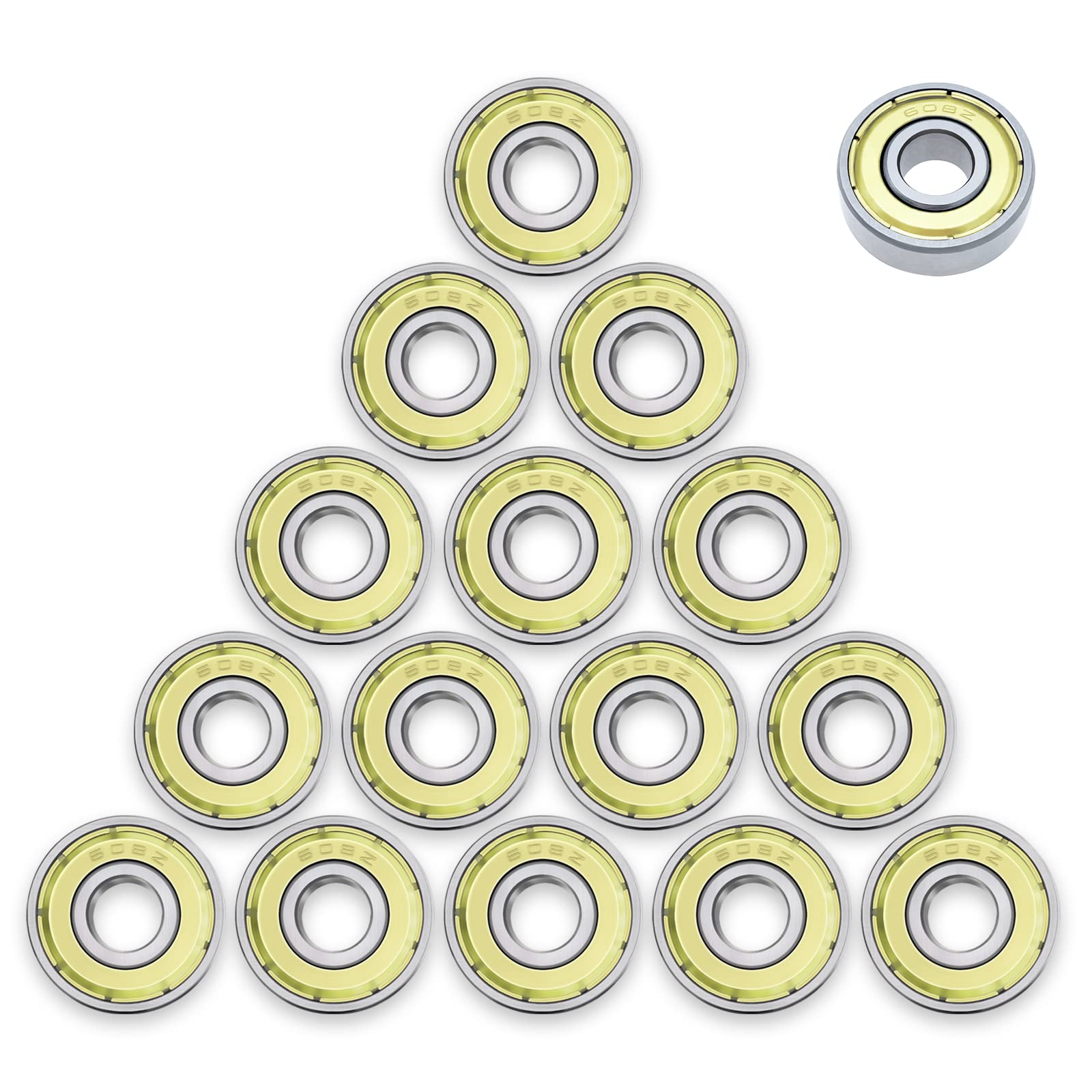 KERUKEXI 608 ZZ 3D Print Spool Holders Skate Bearings for Roller Inline Skate Wheel Skateboard Bearings Blades Scooters Rollerblades Crafts Fan Motor Router Deep Groove Ball