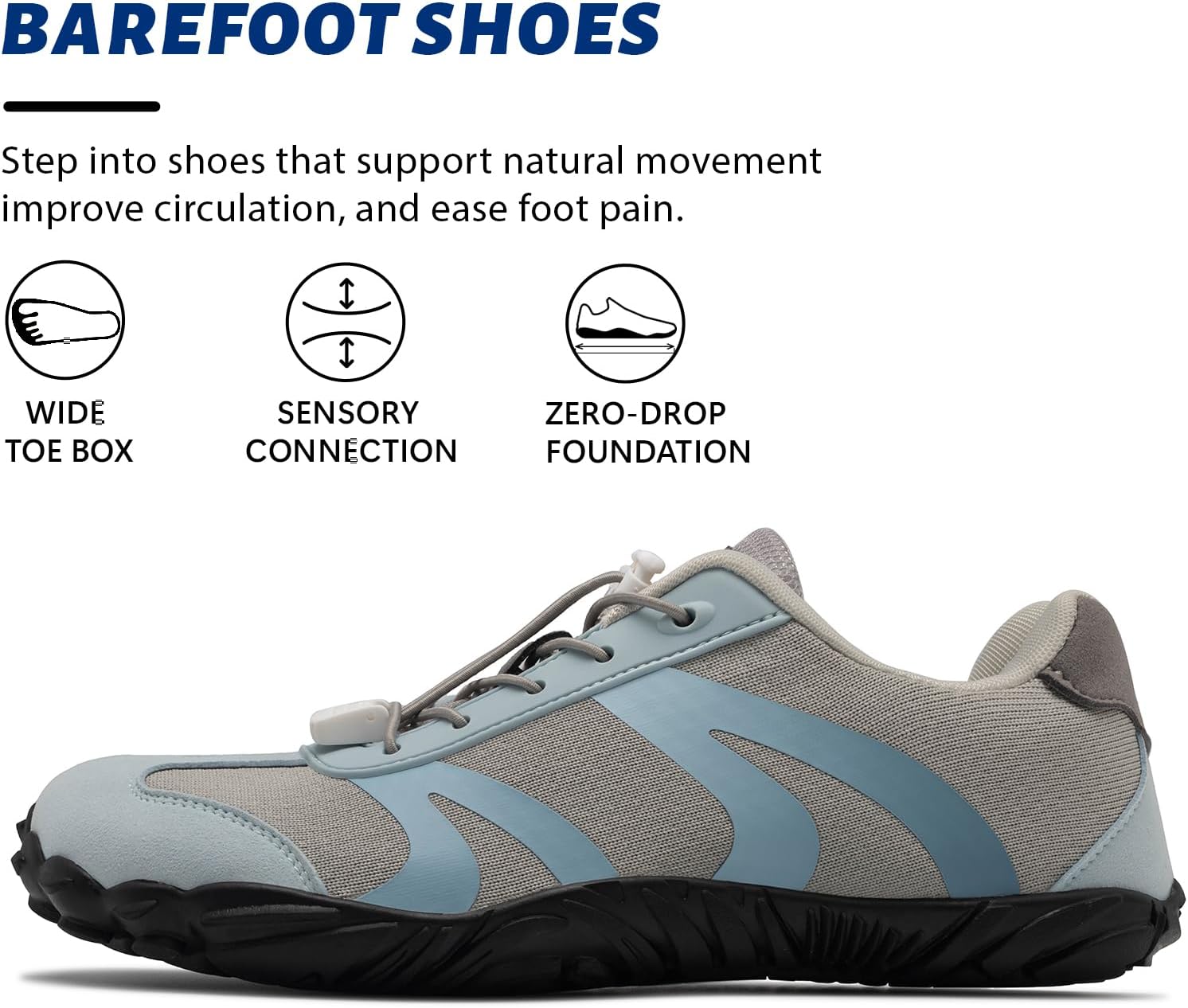 Barefoot Shoes Womens Mens,2025 New Casual Sneakers for Women,Zero Drop Wide Toe Box Shoes Men,Non-Slip Breathable&Comfortable Minimalist Trail Running Shoe for Walking Hiking Gym Workout