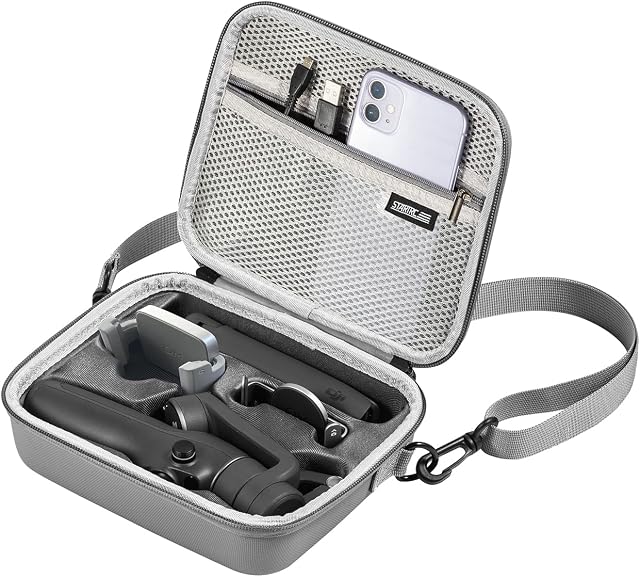 Supfoto OSMO Mobile 6 Case, Waterproof Travel Case for DJI OSMO Mobile 6 Gimbal Stabilizer Portable Shoulder Bag with Shoulder Strap