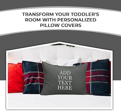 Miniatura 5 de Fundas de almohada personalizadas para niños pequeños de 13 x 18 pulgadas, funda de almohada de microfibra cepillada súper suave y acogedora con