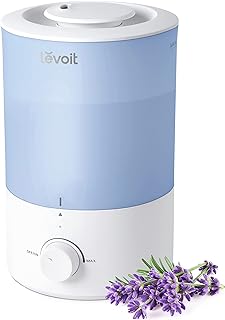 Levoit Humidifiers for Bedroom, 3L Cool Mist Top Fill for Large Room, Blue