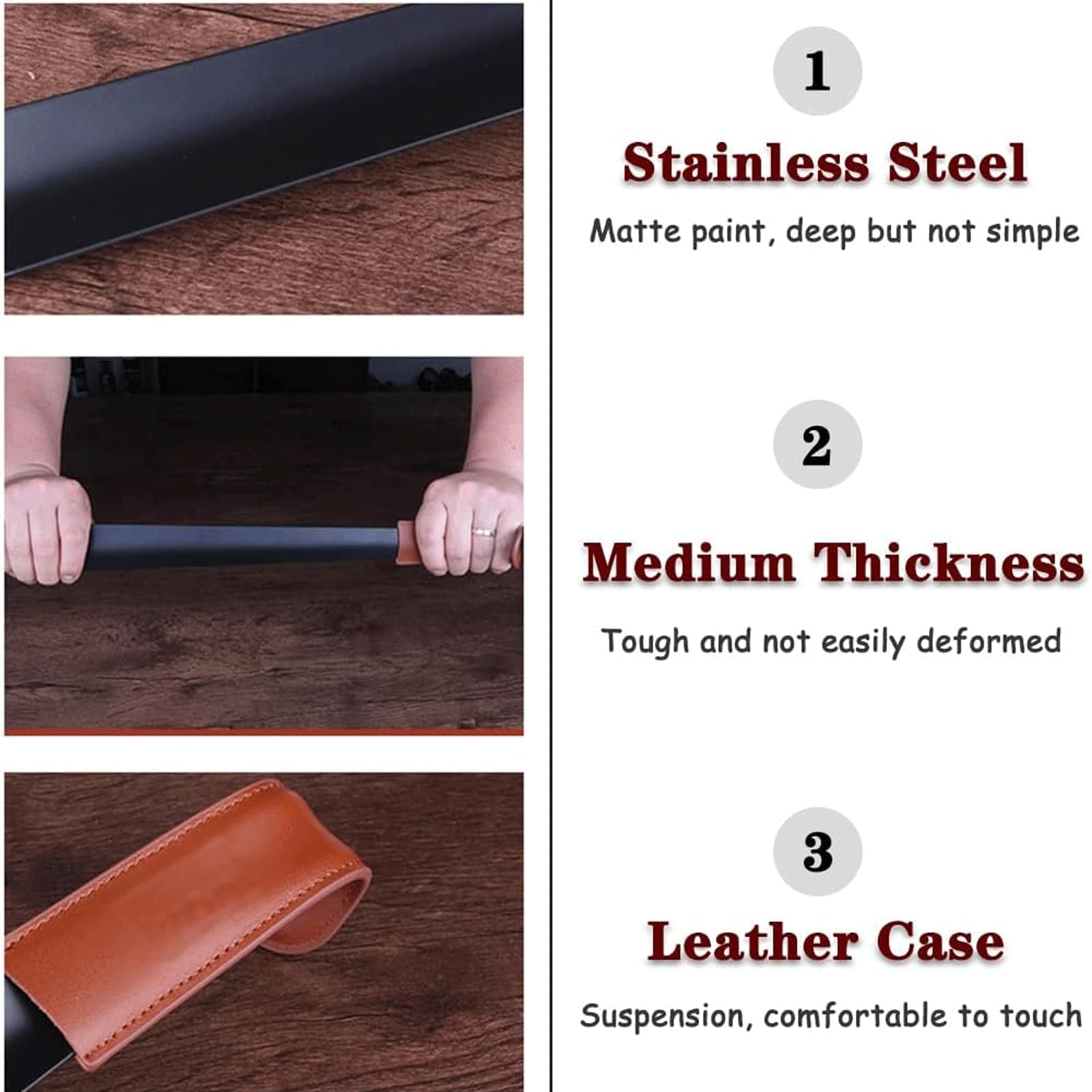 Calzador de acero inoxidable – Paquete de 2 calzadores portátiles de viaje con mango de cuero – Calzador largo de metal para hombres, mujeres y niños
