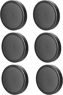 TheKombuchaCompany 89/400 6-Pack Black Plastic Lids - Food-Grade PE Foam Liner, Leak-Resistant Easy-Grip Caps for Wide-Mouth Jars