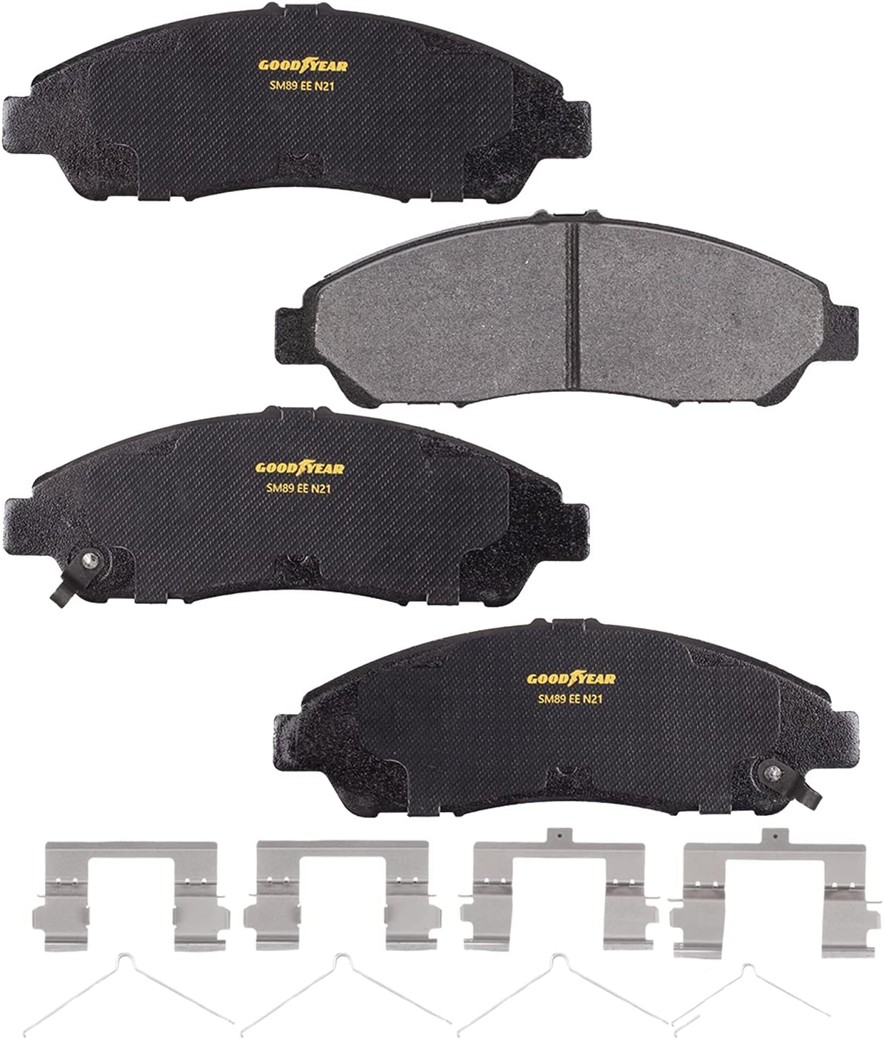 Goodyear Brakes GYD1378 | Truck & SUV Carbon-Ceramic Front Brake Pads fits Buick Enclave 21-18; Honda Pilot 19-11