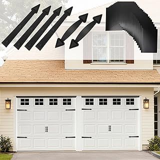 Eapele Magnetic Garage Door Decoration Kit Include 32pcs Magnetic Windows, 8 Faux Windows Hinges and 4 Handles Black