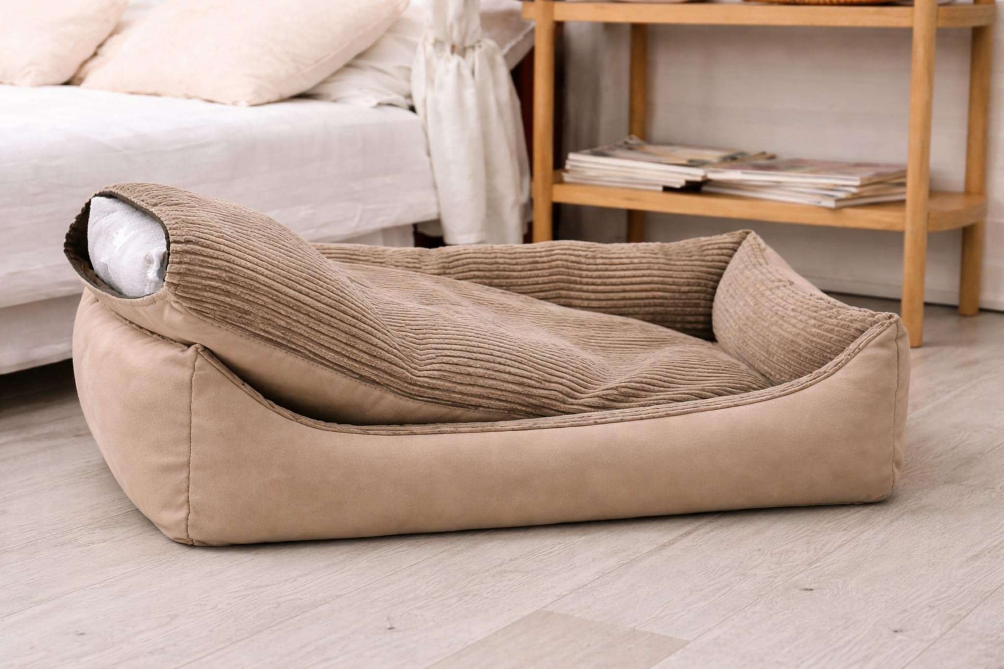 Odolplusz Lit pour chien XXL 100 x 70 cm - Housse amovible et imperméable - Panier confortable pour chiens de grande et moyenne taille - Lavable et robuste