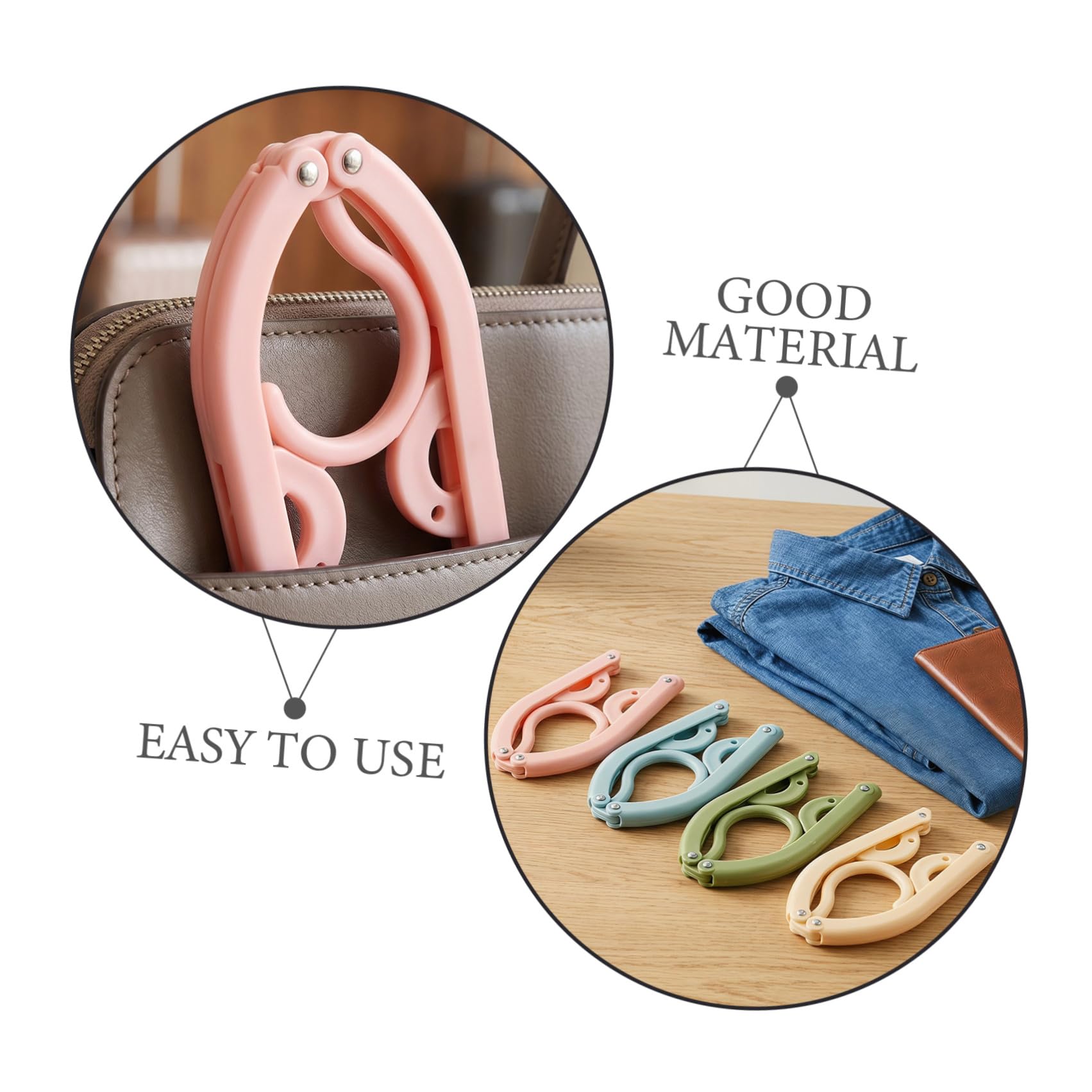 20 Pezzi Grucce Pieghevoli Portatili Salvaspazio Antiscivolo per Viaggio e Casa Design Compatto in Materiale Resistente per Campeggio e Hotel