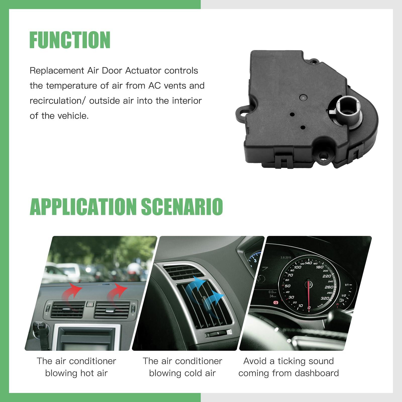 Amazon.com: SCITOO Temp Left Side Blend Door Actuator 25865637 Air  