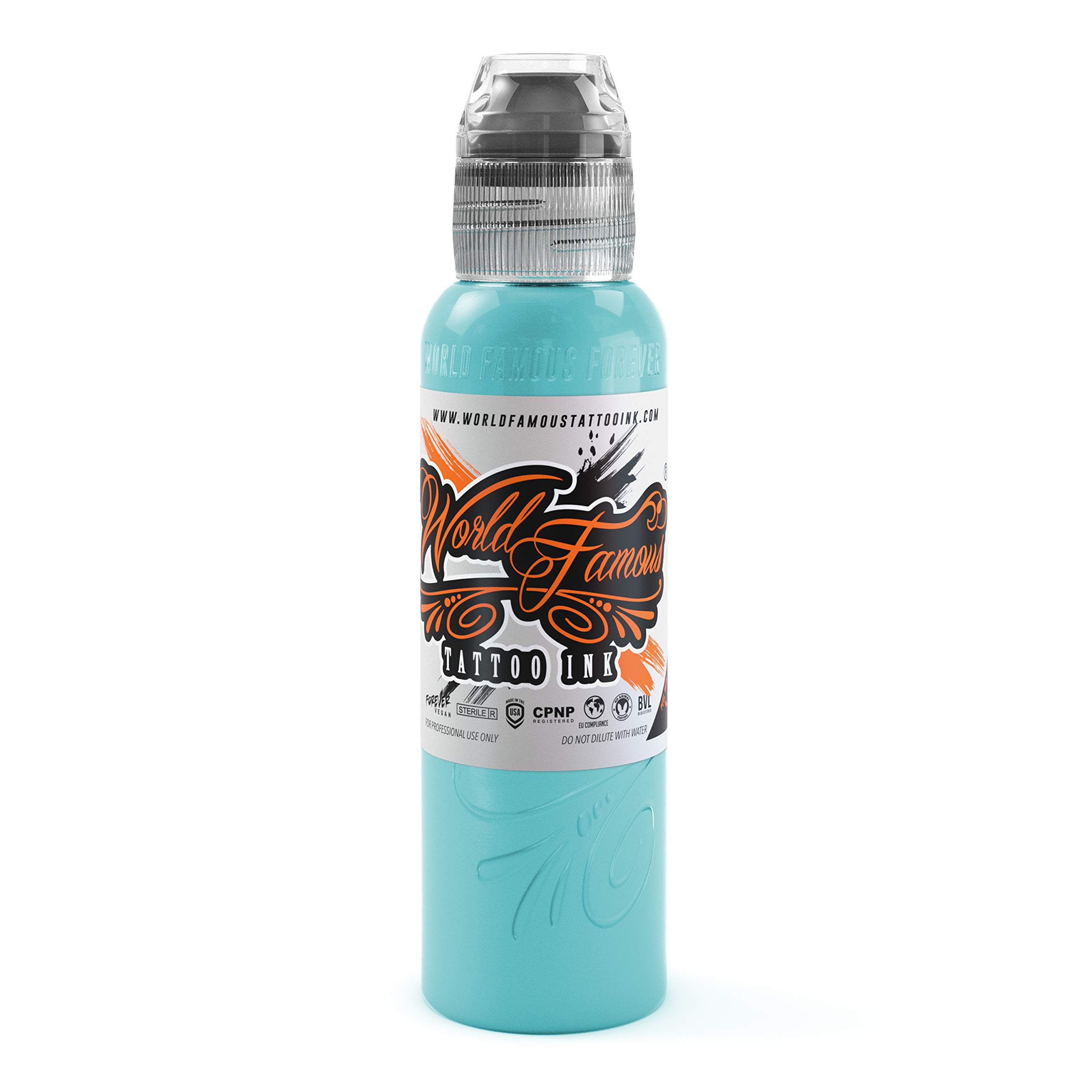 World Famous Turquoise Tattoo Ink, Vegan and Professional Ink, Made in USA, Barrier Reef Blue, .5 oz