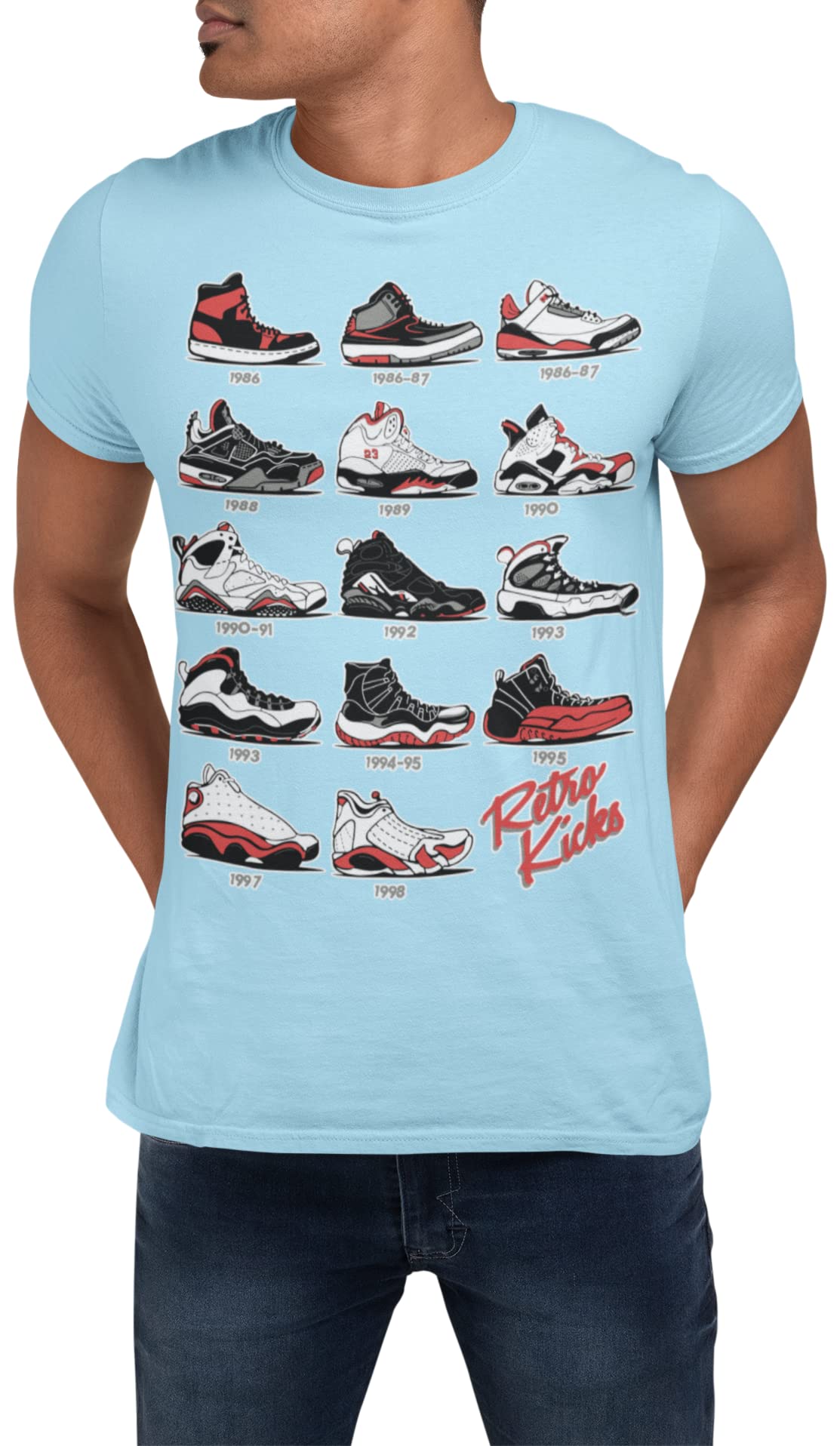 Jordan Retro Sneakers Matching T-Shirt, Tee for Jordan 1-6, 11-13, Gift