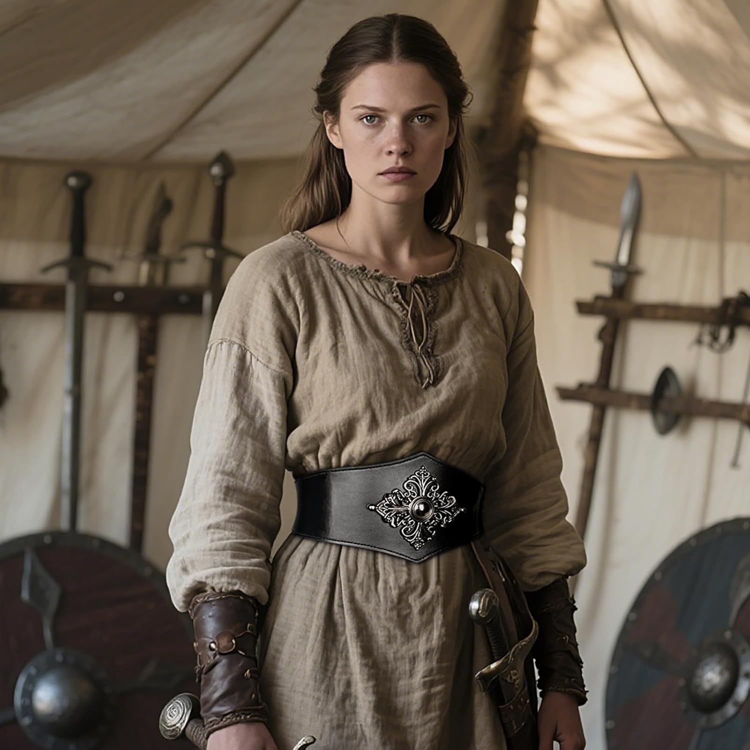 L'VOW Women's Viking Corset Belt - Renaissance Cinch Belt for Halloween Pirate Medieval - Image 3