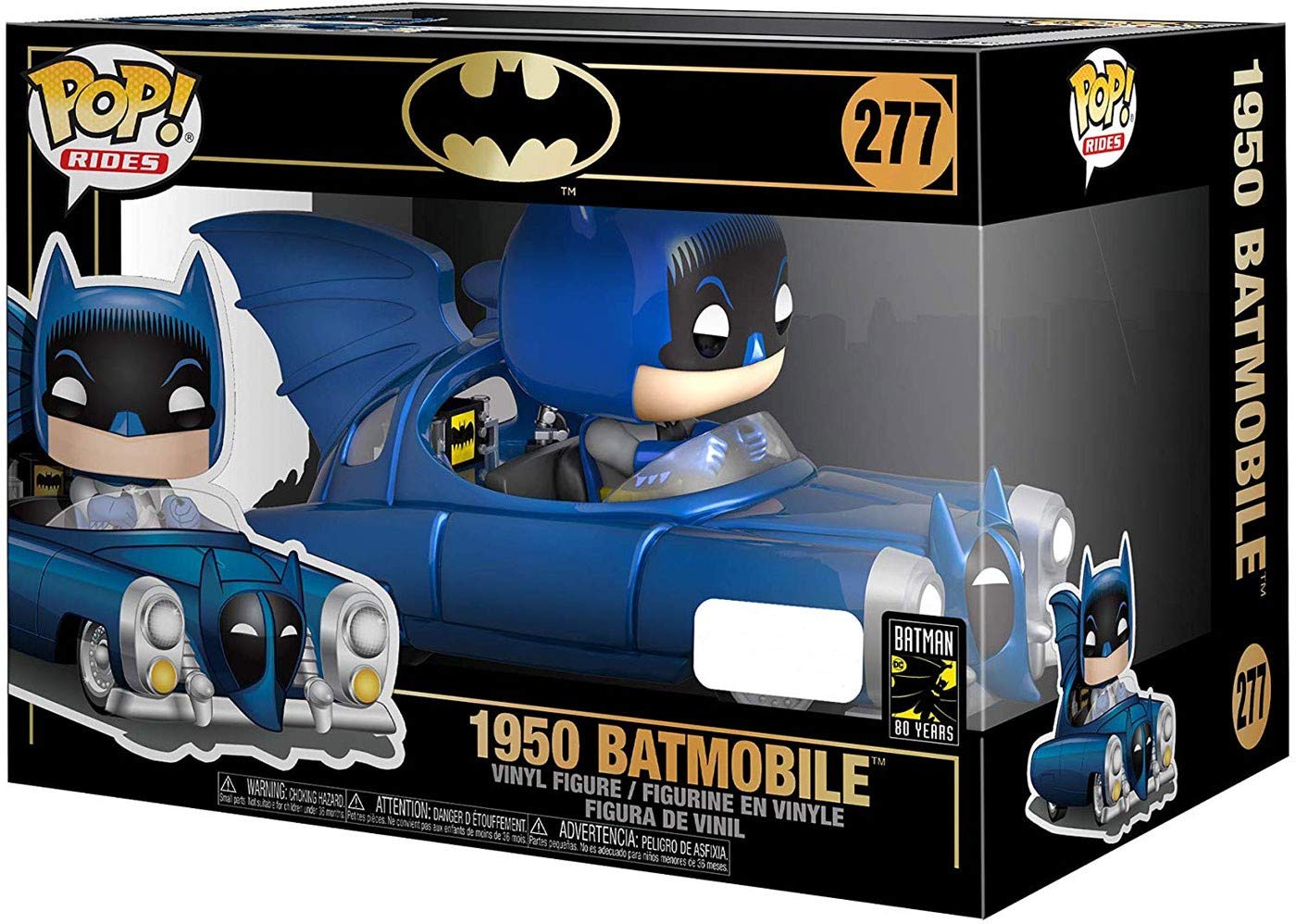 Amazon.com: Funko Pop! Rides: Batman 80th - Blue Metallic