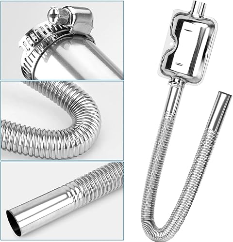 Miniatura 2 de Tubo de escape para calentador de aire de estacionamiento, silenciador de tubo de escape de automóvil, tubo de escape de acero inoxidable,